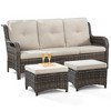 UPTIOT 73'' Polyethylene (PE) Wicker Outdoor Patio Sectional - 2 of 4