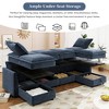 126" Modular U-Shaped Sectional Sofa Bed with Storage Seat & Faux Double-Layer Cushions - 2 of 4