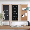 Martha Stewart Cork/Chalk/Letter Board Set Woodgrain Frame Natural Wood: Desk Organizer for Office Organization - 2 of 4