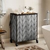 WOWLIVE Laundry Hamper with Wheels and Wood Lid, Heavy Duty Laundry Basket with Removable Liner - 2 of 4