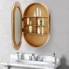 YIYIBYUS Oval Cabinet Mirror, Bathroom Wall Storage Cabinet Mirror, Mirror Cabinet - 2 of 4