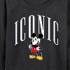 Women's - Disney - Iconic Mickey Lightweight French Terry Wide Neck Long Sleeve Shirt - 2 of 4