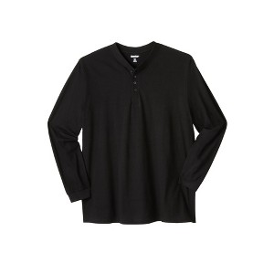 KingSize Men's Big & Tall Shrink-Less Lightweight Long Sleeve Henley - 1 of 2