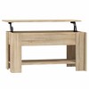vidaXL Coffee Table Sonoma oak Engineered wood Medium Adjustable - 2 of 4