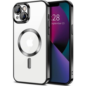 Entronix [Magnetic] Case Compatible with iPhone 14 - [Clear Back] Luxury Glossy Cover - 1 of 4