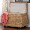 Household Essentials Large Curved Wicker Storage Chest with Liner Water Hyacinth: Brown Decorative Bin, 177 Volume Capacity - 2 of 4