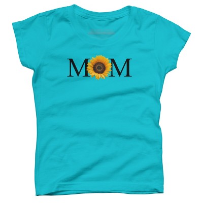 Girl's Design By Humans Mother's Day Sunflower Mom By FridayFusion T-Shirt