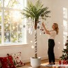 Vitalismo 7ft Tall Artificial Palm Tree Leaves Faux Tropical Indoor/Outdoor Plant with Pot Realistic Decorative Greenery for Home Office Patio - 3 of 4
