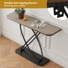 Bekrvio 47.4" Farmhouse Console Table - Rustic Entryway Table with Black Metal Frame | Narrow Sofa Table for Living Room, Hallway, Foyer - 4 of 4