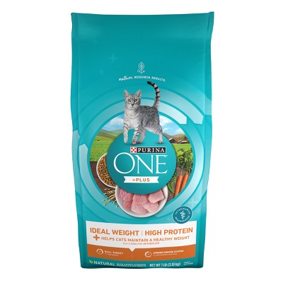 Purina ONE Ideal Weight High Protein Adult Premium Turkey Flavor Dry Cat Food - 7lbs