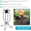 Sunnydaze Outdoor Graceful Curved Steel Gazing Globe Stand - 18.25" - Black - 2 of 4