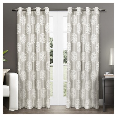 2pk 54"x108" Light Filtering Akola Curtain Panels Dove Gray - Exclusive Home: 108 Inch Drapes, Grommet Top, Polyester