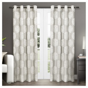 2pk 54"x108" Light Filtering Akola Curtain Panels Dove Gray - Exclusive Home: 108 Inch Drapes, Grommet Top, Polyester - 1 of 3