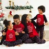 PATPAT Family Christmas Pjs Matching Sets Christmas Letter and Candy Cane Print Red and Black Holiday Jammies Xmas Sleepwear - 3 of 4
