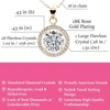 18k rose gold-plated halo crystal pendant necklace - 2 of 4