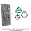 Big Dot of Happiness Holly Jolly Penguin Paper Straw Decor - Holiday & Christmas Striped Decorative Straws - Set of 24 - 3 of 4