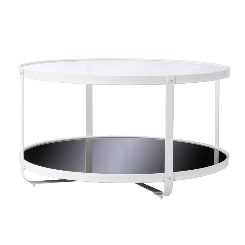 Libing Glass Top Cocktail Table Black/White - Aiden Lane, 4 of 11