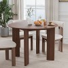 PexFix George Round Dining Table Solid Wood Kitchen Tables - 4 of 4