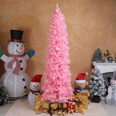 7.5 FT Artificial Pencil Unlit Christmas Tree with 1075 Branch Tips