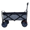 VisioGear Outdoor Serving Carts, Portable Folding Beach Wagons with Wheels, 150L Collapsible Outdoor Carts Foldable, Gray, 36.61"*20.94"*39.17" - 3 of 4