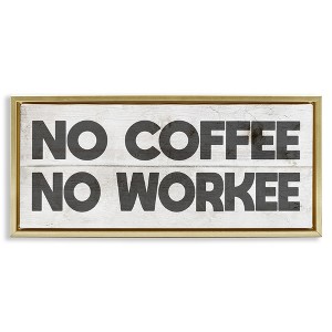 Stupell Industries No Coffee Funny Office Phrase, 25" x 11" - 1 of 4