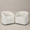 KINWELL Boucle Upholstered Swivel Barrel Armchair (Set of 2) - 2 of 4