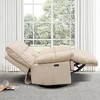 Classic 360° Swivel Electric Recliner with , Gliding Function, and Plush Velvet Upholstery for Living Room - 3 of 4