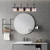 HOMLUX Modern 4-Light Bathroom Wall Light Fixture Glass Over Mirror Vanity Light - 2 of 4