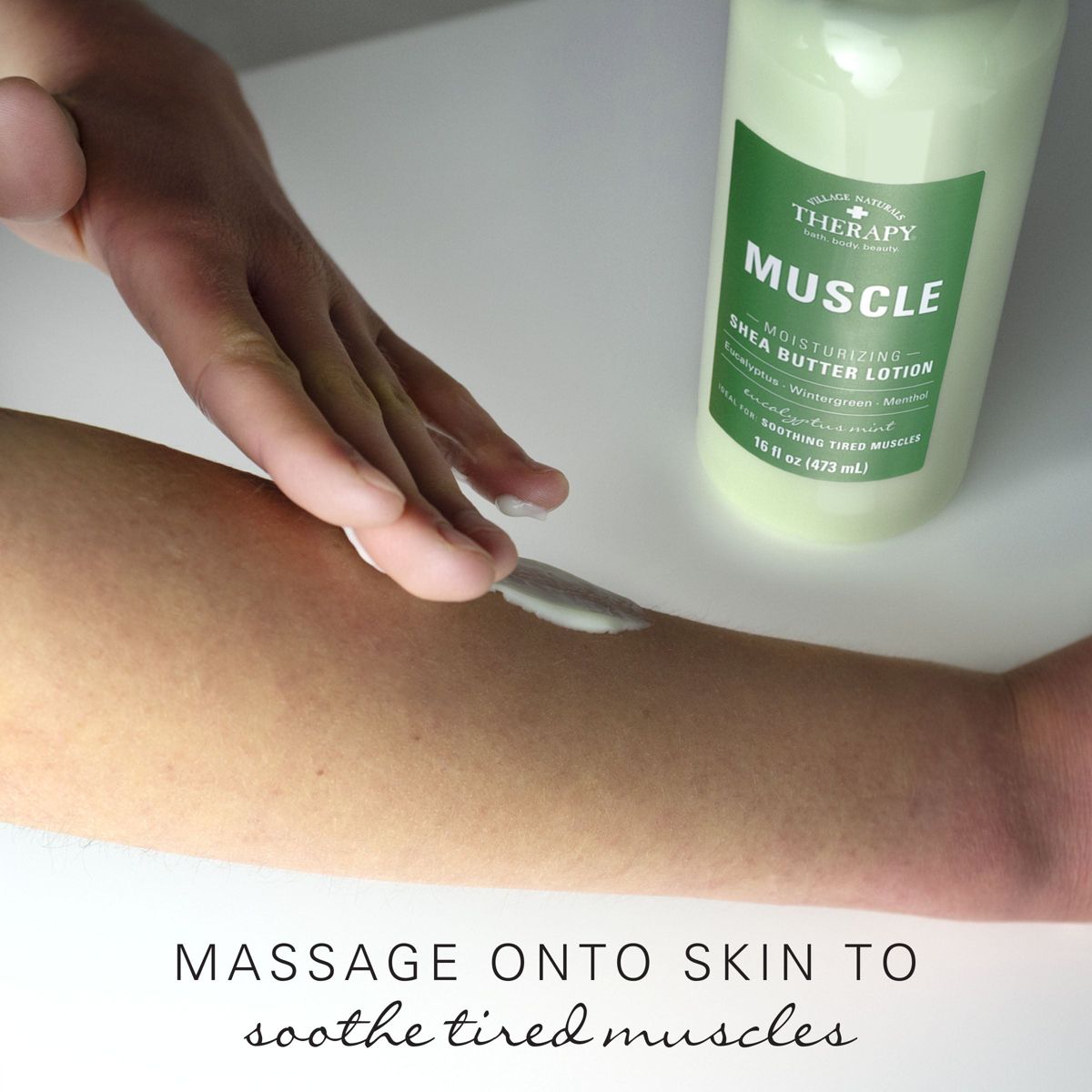 Village Naturals Therapy Muscle Moisturizing Shea Butter Lotion, Eucalyptus Mint Scent - thumbnail 5