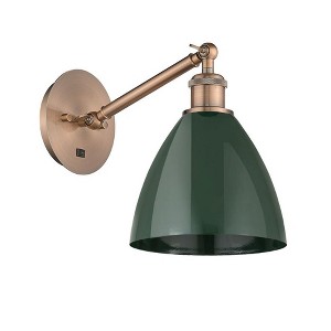Plymouth Dome - 1 Light Wall Sconce In Industrial Style-13.25 Inches Tall and 7.5 Inches Wide - 1 of 1