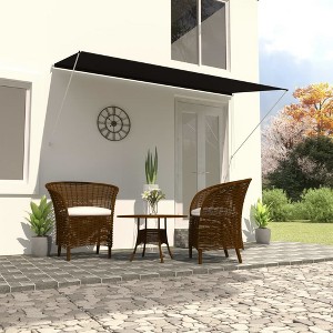 vidaXL Retractable Awning 98.4 in.x59.1 in. Anthracite - 1 of 4