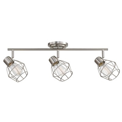 3 Light Jax Track Lighting (Includes Energy Efficient Light Bulb) Brushed Nickel - Globe Electric