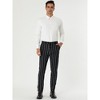 Lars Amadeus Men's Casual Striped Slim Fit Flat Front Contrast Color Trousers - 3 of 4