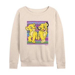 Women's - Disney - The Lion King Lightweight French Terry Wide Neck Long Sleeve Shirt - 1 of 4