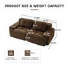GDFStudio Renee 82" Modern Corduroy Upholstered 2-Seater Sectional Sofa, No Ottoman Included, - 3 of 4