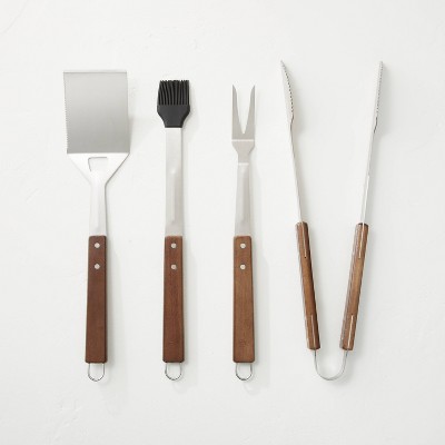 4pc Stainless Steel Grilling Tool Set - Hearth & Hand™ with Magnolia