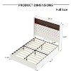 Kumasinova Queen/Full Velvet Upholstered Bed Frame with High Tufted Storage Headboard,Wing Back Platform Bed with USB Port & Night Light for Adults - 3 of 4