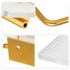 Unique Bargains Wall Mount Aluminum Acrylic Bathroom Toilet Paper Holder Gold Tone Clear 1 Pcs - 3 of 4