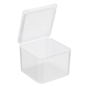 Unique Bargains Plastic Square Art Craft Storage Container with Hinged Lid - 1 of 4