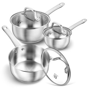 KOCH SYSTEME CS Stainless Steel Saucepan Set, Sauce Pan, Premium  Steel Sauce Pan, Induction Saucepans, Oven Safe - 1 of 4