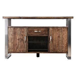 Iohomes Larimore Rustic Style Dining Server Table Oak - HOMES: Inside + Out, Brown