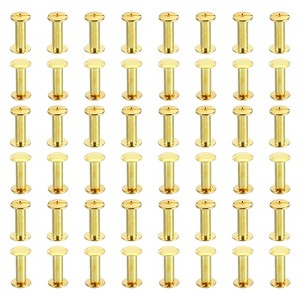 Unique Bargains Rust Proof Leather Belt Scrapbook Binding Accessories M5 Chicago Screws 50 Sets - 1 of 4