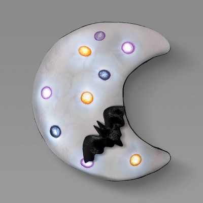 11"x9" Lit Moon Novelty Shaped Throw Pillow - Hyde and EEK! Boutique™