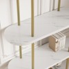71" Arched Bookshelf 5 Tier Bookcase Open Bookshelf Plant Stand with Metal Frame Freestanding Display Rack Tall Shelving - 3 of 4