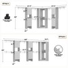Besiost Set of 3 Corner Closet System with 8 Hanging Rods and 6 Drawers, 10 FT-12 FT Walk-In Closet Organizer - 4 of 4