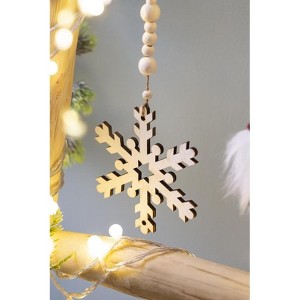 Yukimo 6.1" Iron Snowflake Hanger, Decorative Hanging Ball Christmas Tree Ornaments with Weathered Finish, Set of 6 - 1 of 4