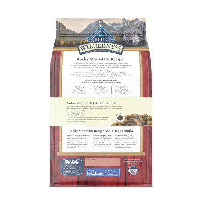 Blue Buffalo Wilderness Rocky Mountain Recipe High Protein Natural Adult Dry Dog Food Beef with Grain - 4.5lbs