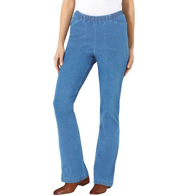 Woman Within Women's Plus Size Bootcut Fineline Denim Jean