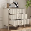 Heynemo 3 Drawer Dresser, Painted 30 Inch Tall Wood Nightstand with Storage, Wide Modern Chest of Drawers with Ball Bearing Slide - 3 of 4