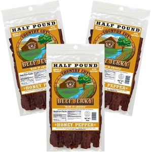 Buffalo Bills 8oz Honey Pepper Country Cut Beef Jerky - Three 8oz Packs - 1 of 4